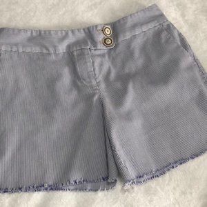 new Attention || White and Blue Stripe Relax Fit‎ Shorts